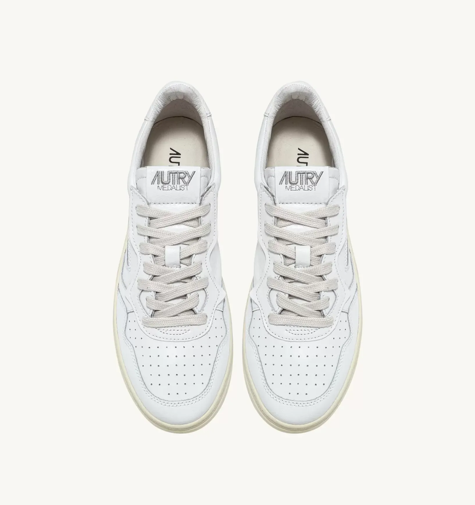 Sneakers Medalist Low In Pelle Bianca
