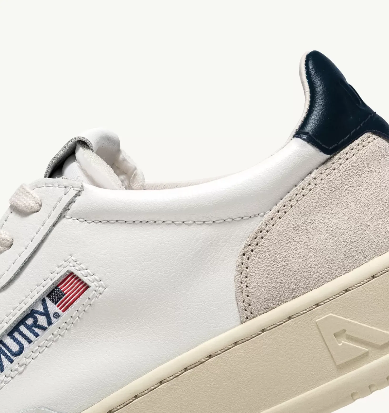 Sneakers Medalist Low In Suede E Pelle Bianca E Blue