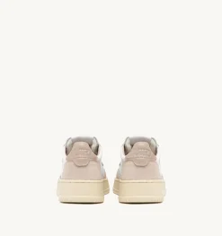 Sneakers Medalist Low In Pelle Bianca E Beige E Suede Beige