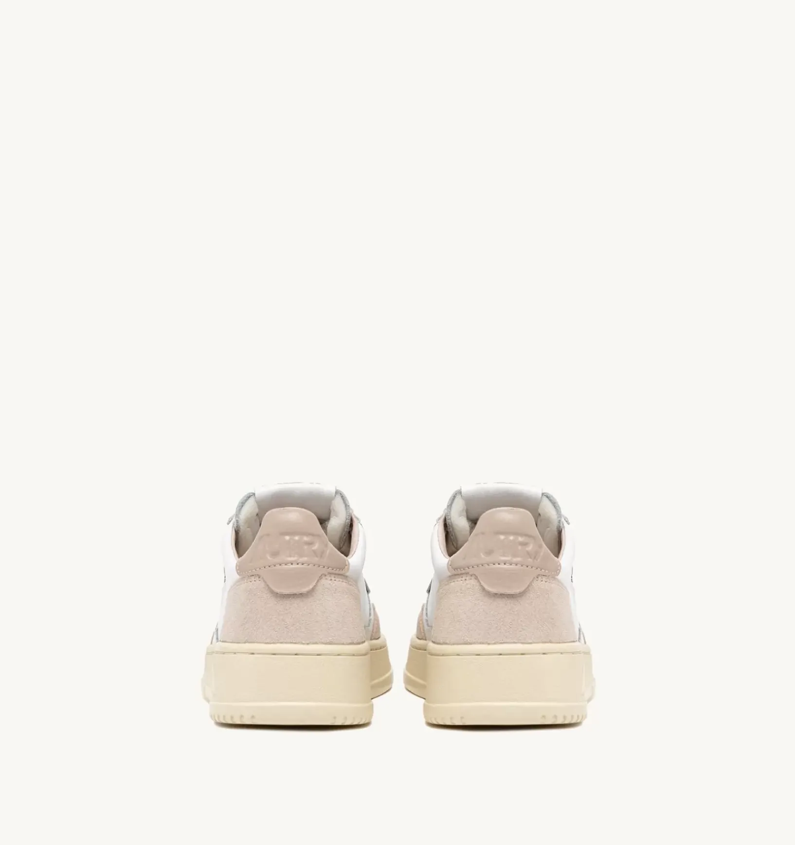 Sneakers Medalist Low In Pelle Bianca E Beige E Suede Beige