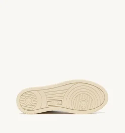 Sneakers Medalist Low In Pelle Bianca E Beige E Suede Beige