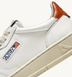 Sneakers Medalist Low In Pelle Bianca E Rust