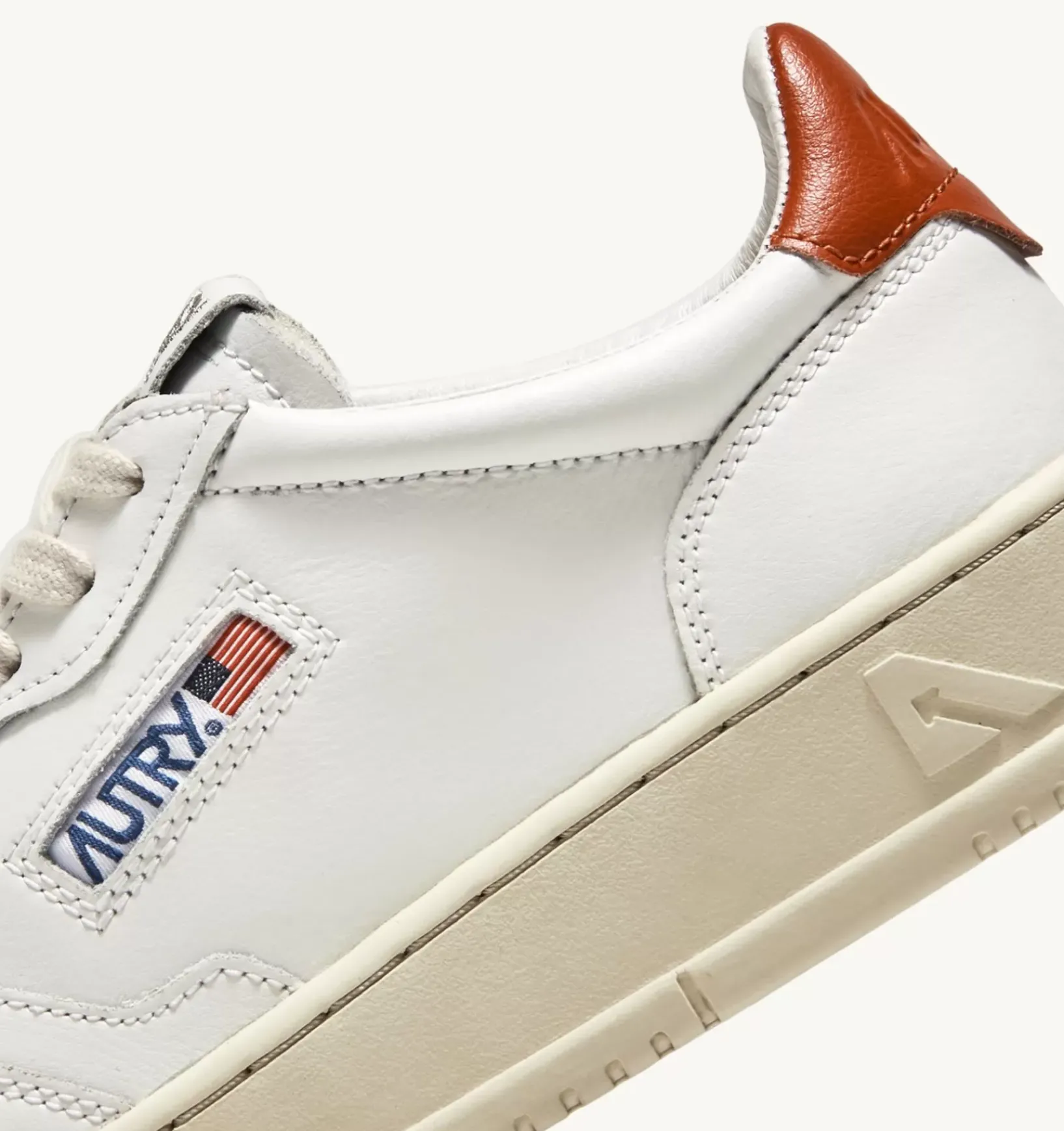 Sneakers Medalist Low In Pelle Bianca E Rust