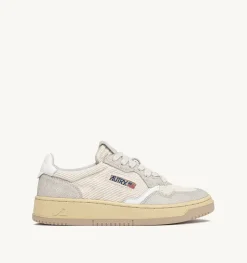 Sneakers Medalist Low In Velluto A Costine E Suede Colore Avorio