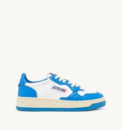 Sneakers Medalist Low In Pelle Bicolore Bianco E Azzurro