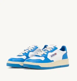Sneakers Medalist Low In Pelle Bicolore Bianco E Azzurro