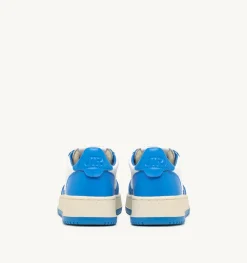 Sneakers Medalist Low In Pelle Bicolore Bianco E Azzurro
