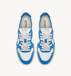 Sneakers Medalist Low In Pelle Bicolore Bianco E Azzurro