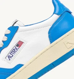 Sneakers Medalist Low In Pelle Bicolore Bianco E Azzurro