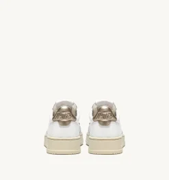 Sneakers Medalist Low In Pelle Bianca E Oro