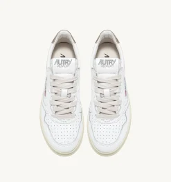 Sneakers Medalist Low In Pelle Bianca E Oro