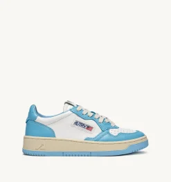 Sneakers Medalist Low In Pelle Bicolore Bianco E Sea