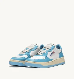Sneakers Medalist Low In Pelle Bicolore Bianco E Sea