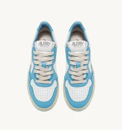 Sneakers Medalist Low In Pelle Bicolore Bianco E Sea