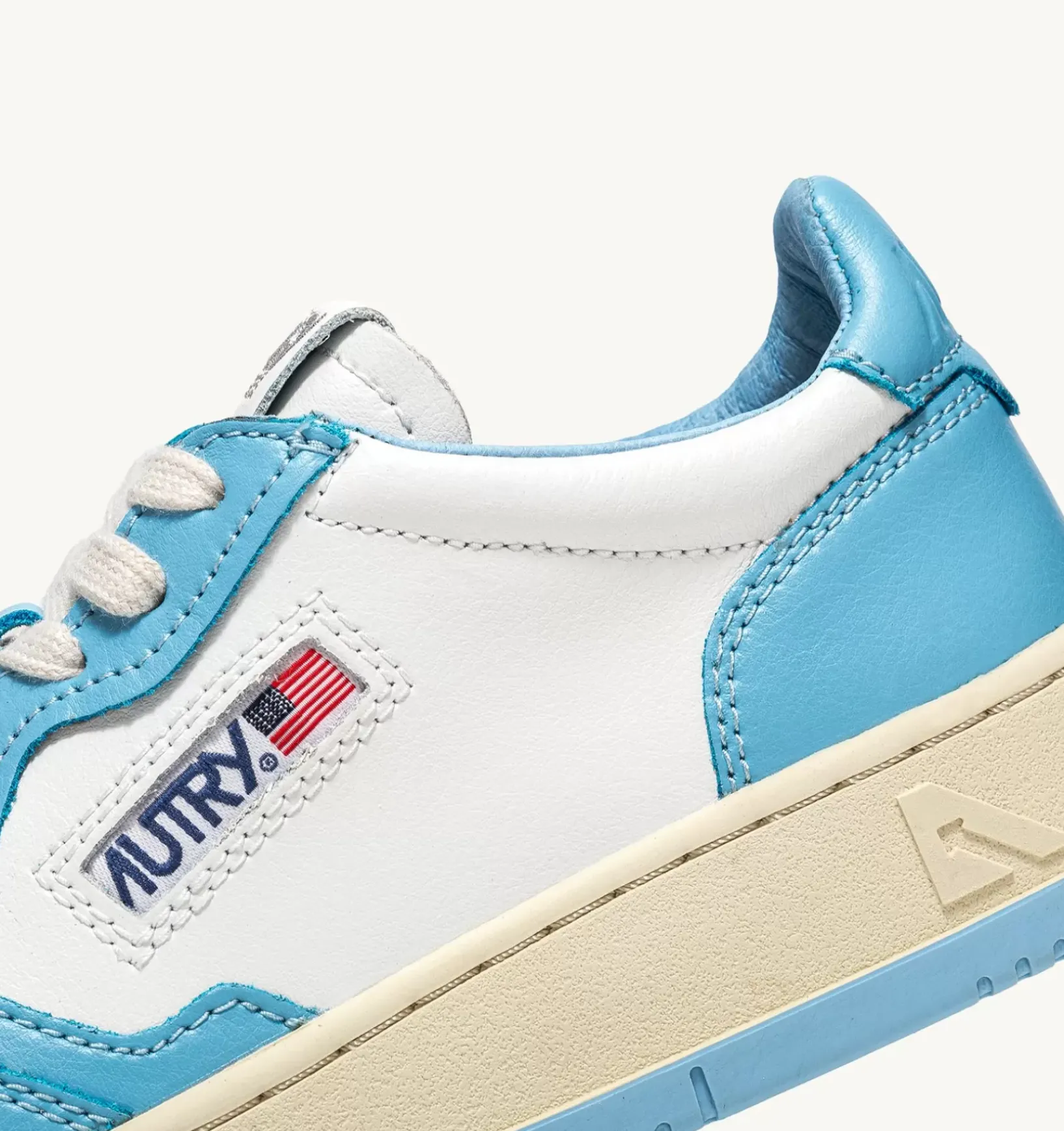 Sneakers Medalist Low In Pelle Bicolore Bianco E Sea