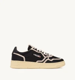 Sneakers Medalist Low In Nylon Nero E Suede Beige