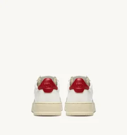 Sneakers Medalist Low In Pelle Bianca E Rossa