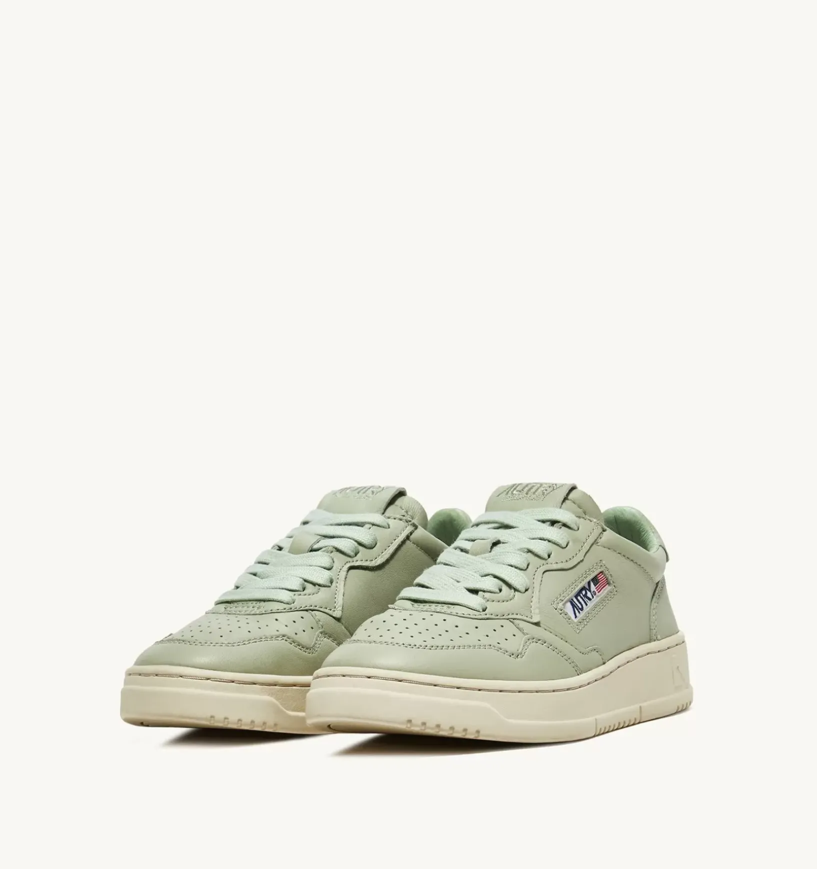 Sneakers Medalist Low In Morbida Pelle Cel Green Di Capra