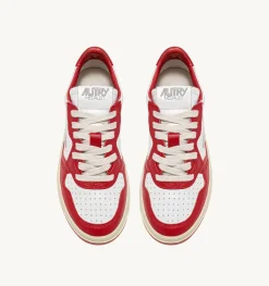 Sneakers Medalist Low In Pelle Bicolore Bianco E Rosso