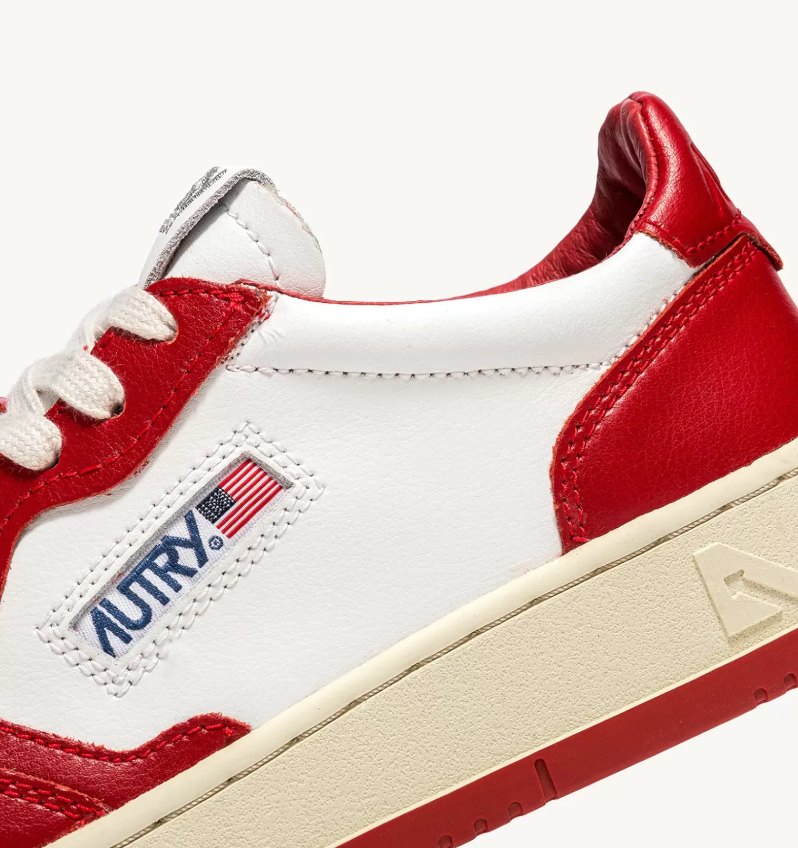 Sneakers Medalist Low In Pelle Bicolore Bianco E Rosso