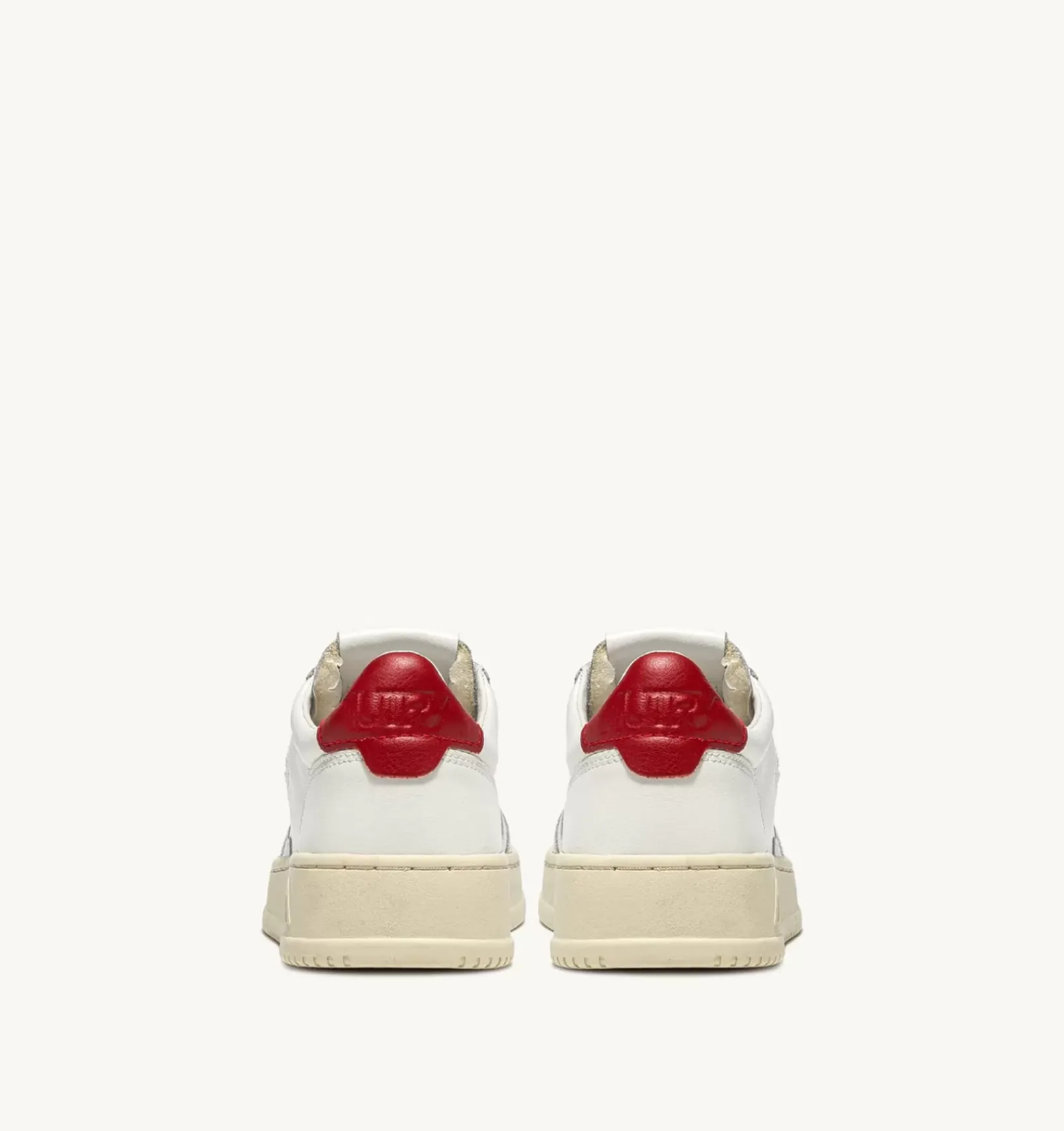Sneakers Medalist Low In Pelle Bianca E Rosso