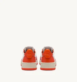 Sneakers Medalist Low In Pelle Bicolore Bianco E Tangerine