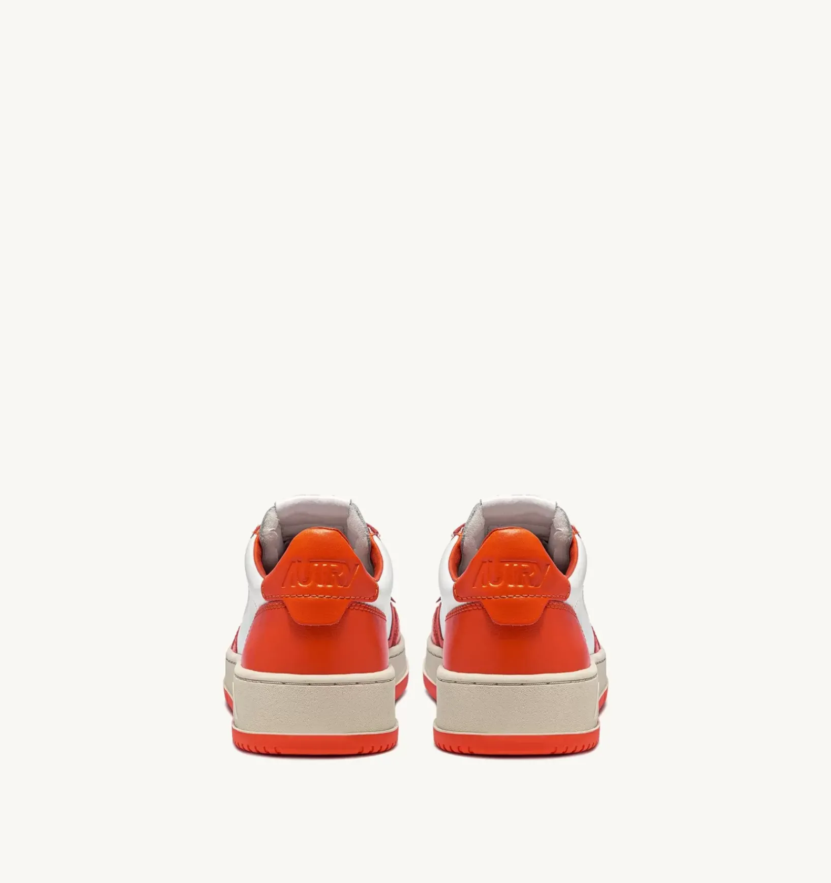 Sneakers Medalist Low In Pelle Bicolore Bianco E Tangerine