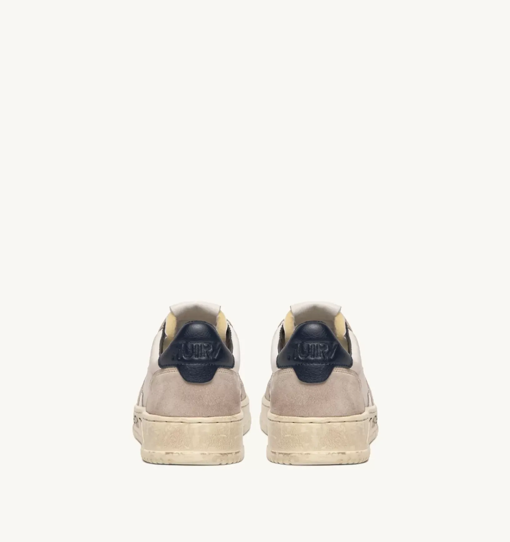 Sneakers Medalist Low In Pelle E Suede Bianco E Blu