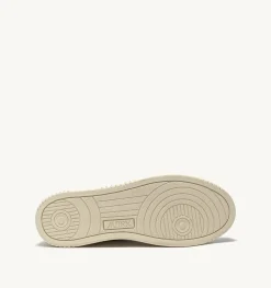 Sneakers Medalist Low In Pelle Di Capra E Spugna Bianco Rosso