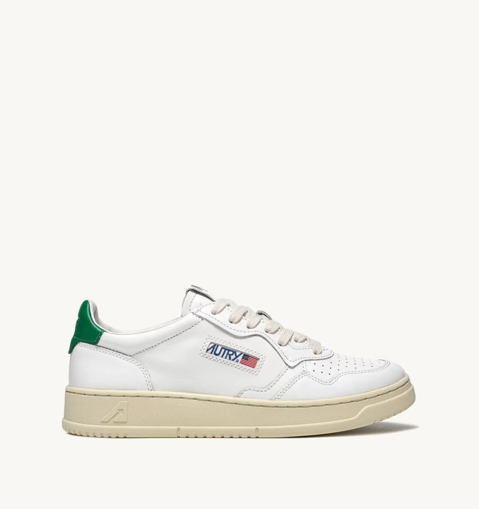 Sneakers Medalist Low In Pelle Bianca E Verde
