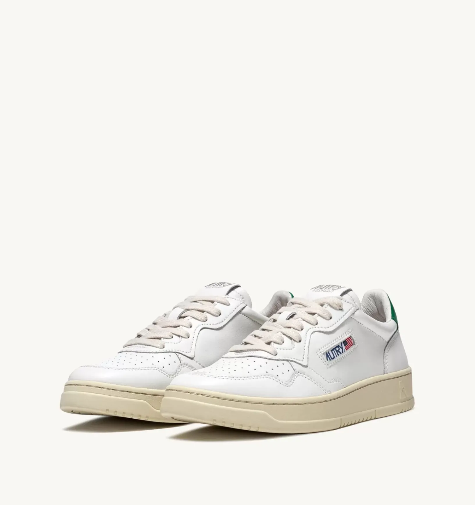 Sneakers Medalist Low In Pelle Bianca E Verde