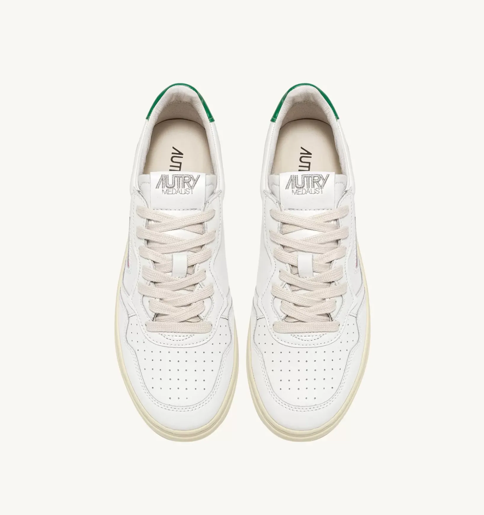 Sneakers Medalist Low In Pelle Bianca E Verde