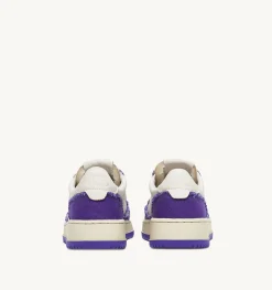 Sneakers Medalist Low In Pelle Di Capra E Tela Bianco Violet