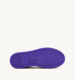 Sneakers Medalist Low In Pelle Di Capra E Tela Bianco Violet
