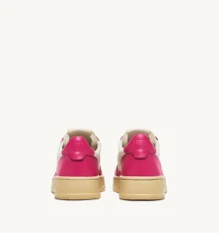 Sneakers Medalist Low In Pelle E Canvas Bianco E Bubble