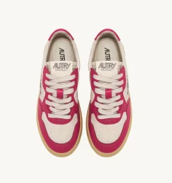 Sneakers Medalist Low In Pelle E Canvas Bianco E Bubble