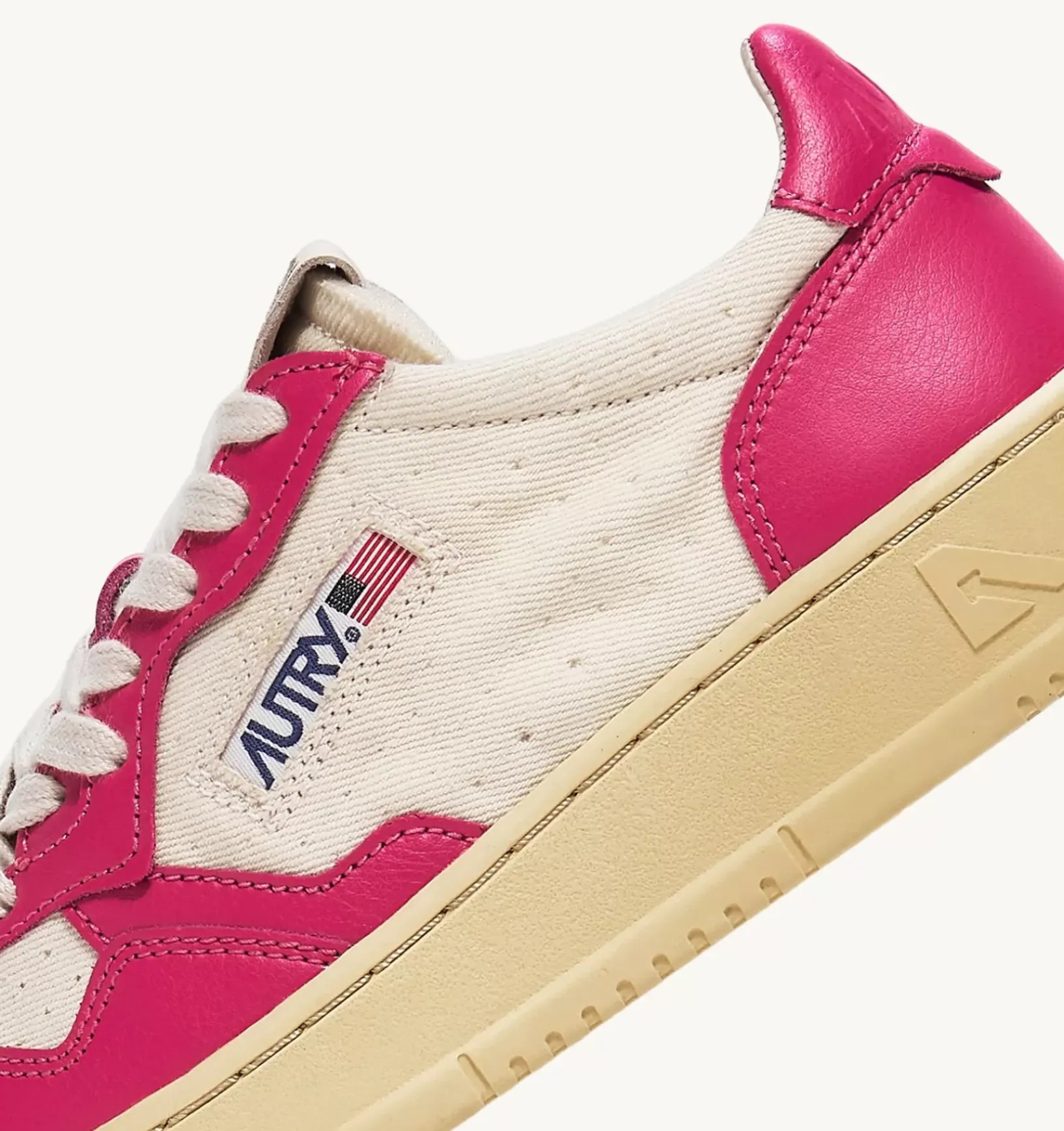 Sneakers Medalist Low In Pelle E Canvas Bianco E Bubble