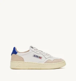 Sneakers Medalist Low In Suede E Pelle Bianca E Prince Blue