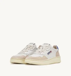 Sneakers Medalist Low In Suede E Pelle Bianca E Prince Blue
