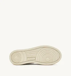 Sneakers Medalist Low Pelle Di Capra E Nabuk Bianco Arancione