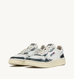 Sneakers Medalist Low Super Vintage In Pelle Effetto Asportable Colore Bianco E Nero