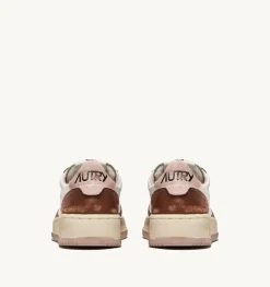 Sneakers Medalist Low Super Vintage In Pelle Bianco Marrone Rosa