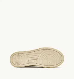 Sneakers Medalist Low Super Vintage In Pelle Yellowing Bianco Arancio
