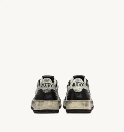 Sneakers Medalist Low Super Vintage In Mesh E Suede Bianco E Argento