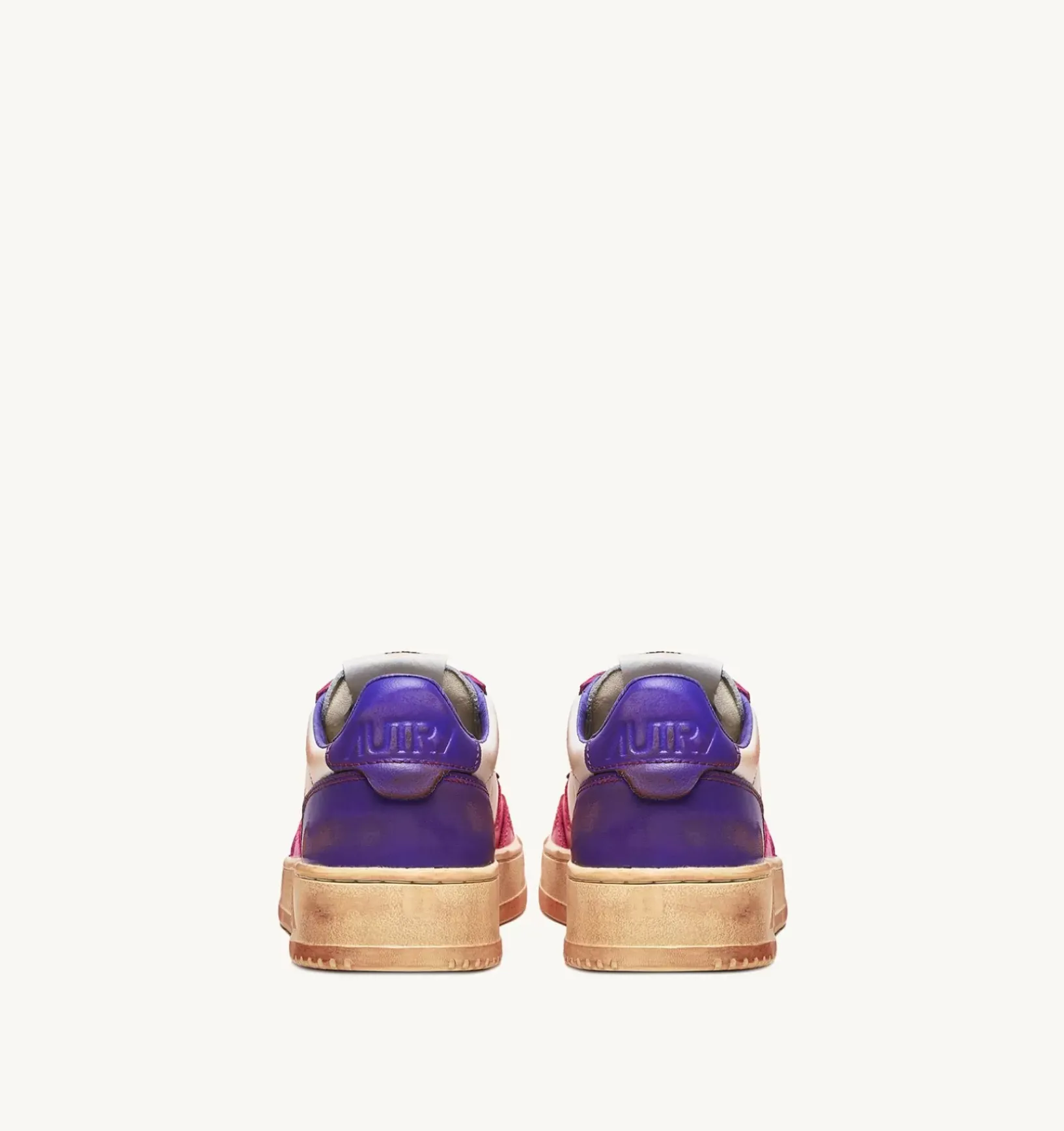 Sneakers Medalist Low Super Vintage In Pelle Bianco Viola E Rosa
