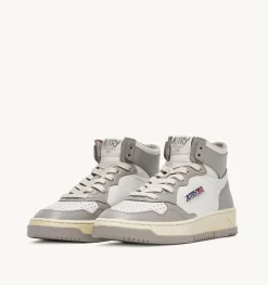 Sneakers Medalist Mid In Pelle Bicolore Bianco E Vapor