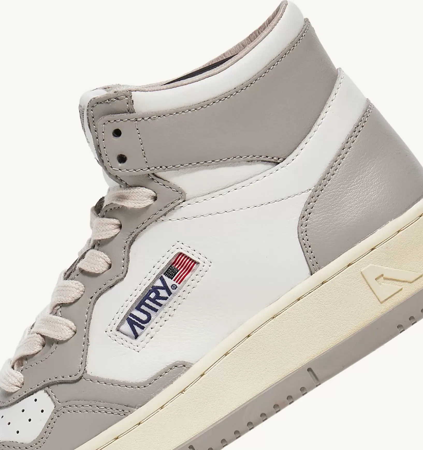 Sneakers Medalist Mid In Pelle Bicolore Bianco E Vapor