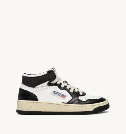 Sneakers Medalist Mid In Pelle Bicolore Bianco E Nero