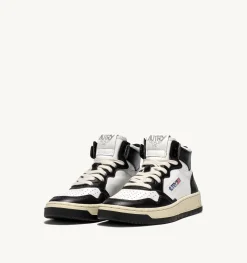 Sneakers Medalist Mid In Pelle Bicolore Bianco E Nero
