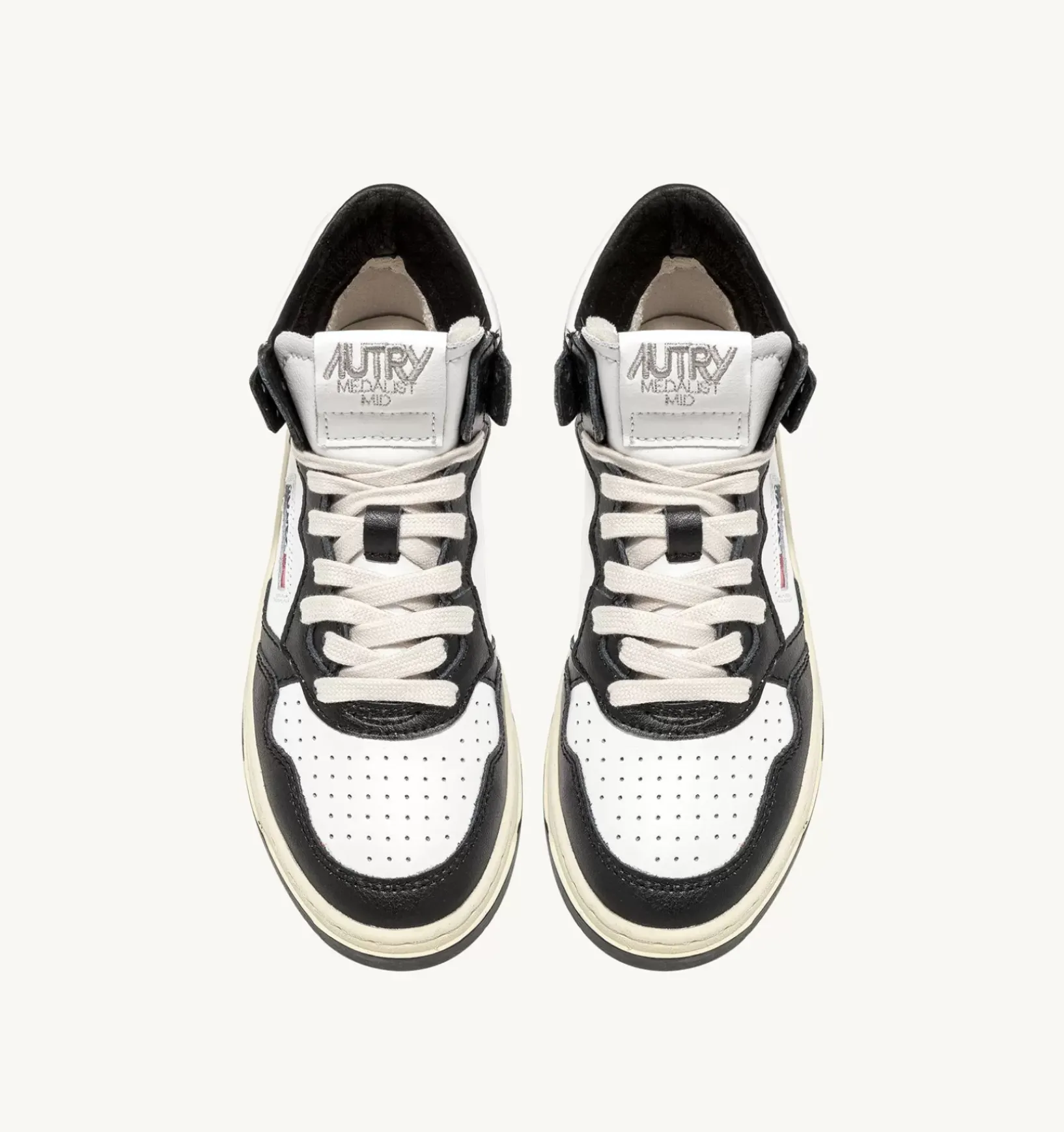 Sneakers Medalist Mid In Pelle Bicolore Bianco E Nero